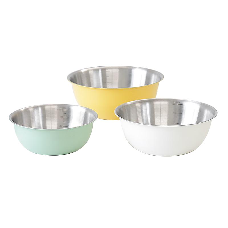 Yiboyoulunsi 3-Piece Stainless Steel Mixing Bowl Set