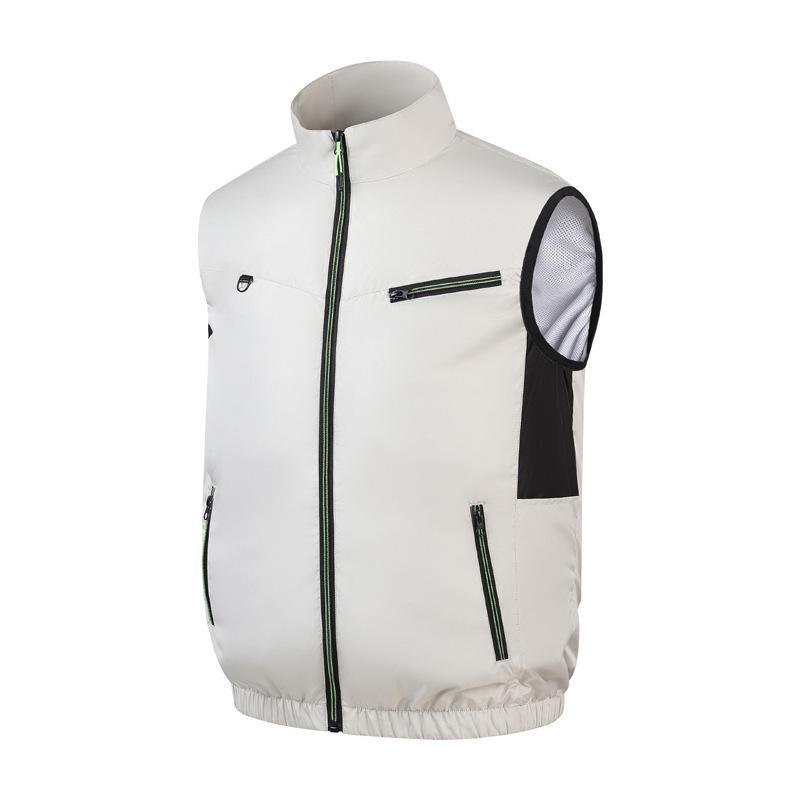 Men's Outdoor Cooling Vest with Fan for Heatstroke Prevention and Electric Welding Protection