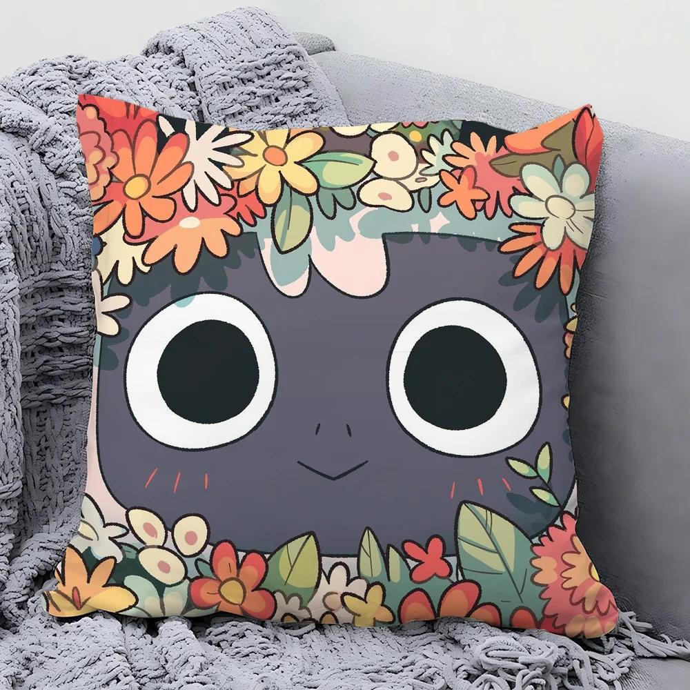Cult Of The Lamb Anime Przygodowa Gra Wideo Poszewka na Poduszkę Kwadratowa Poduszka Sypialnia Sofa Wypoczynek Samochód Salon Dekoracja Domu 40X40