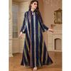 Amazon Middle East Cross-Border Robe Women clothes Chiffon Embroidery Contrast Color Bronzing Dubai Arab DRESS