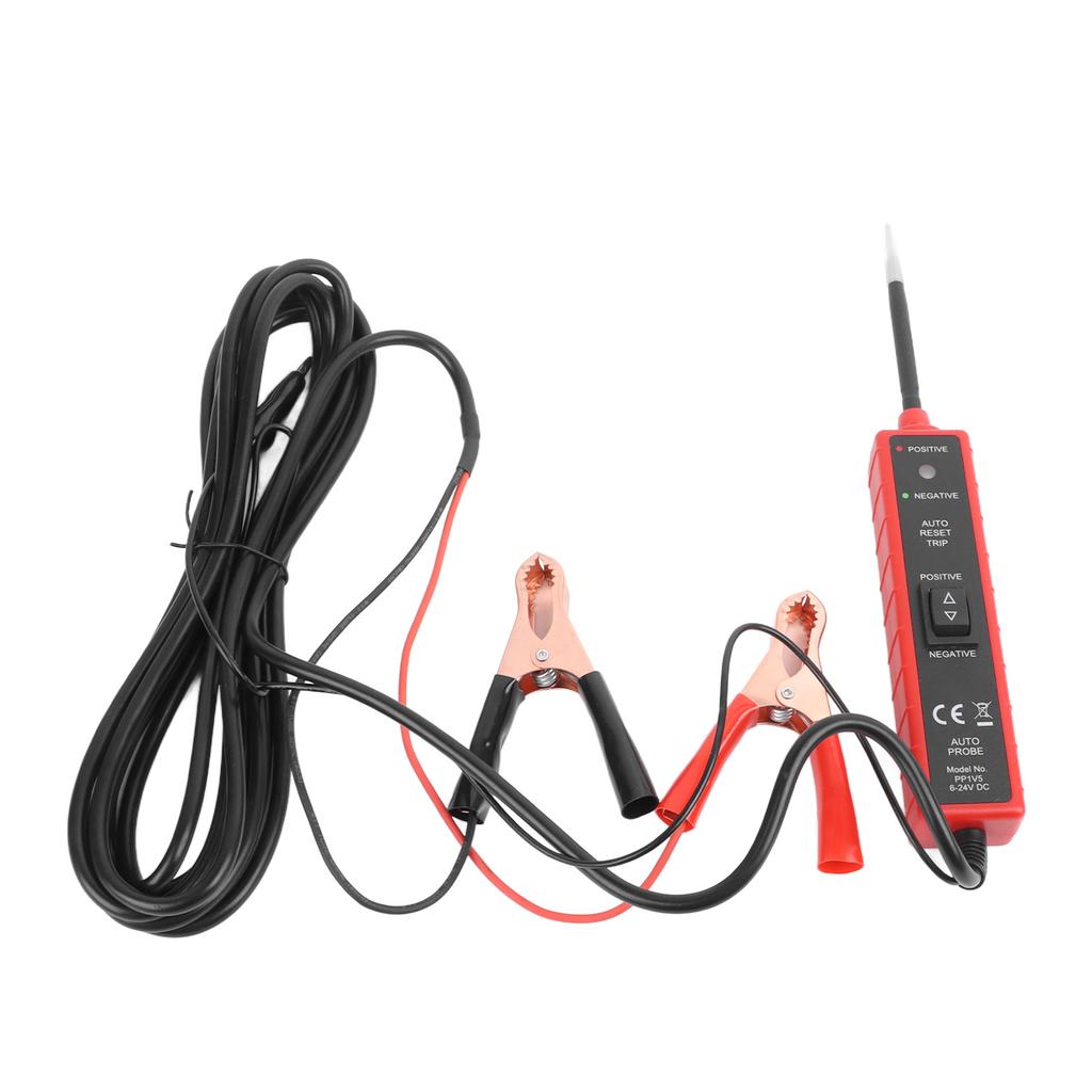Electric Circuit Tester Accurate 6 to 24V Circuit Probe Detector Electrical System Diagnosis Tool for Car Boat