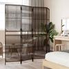 VidaXL Cloison de Séparation 4 Panneaux, Séparateur de Pièce, Écran d'Intimité, Paravent de Salon Chambre, Moderne, Marron 365393