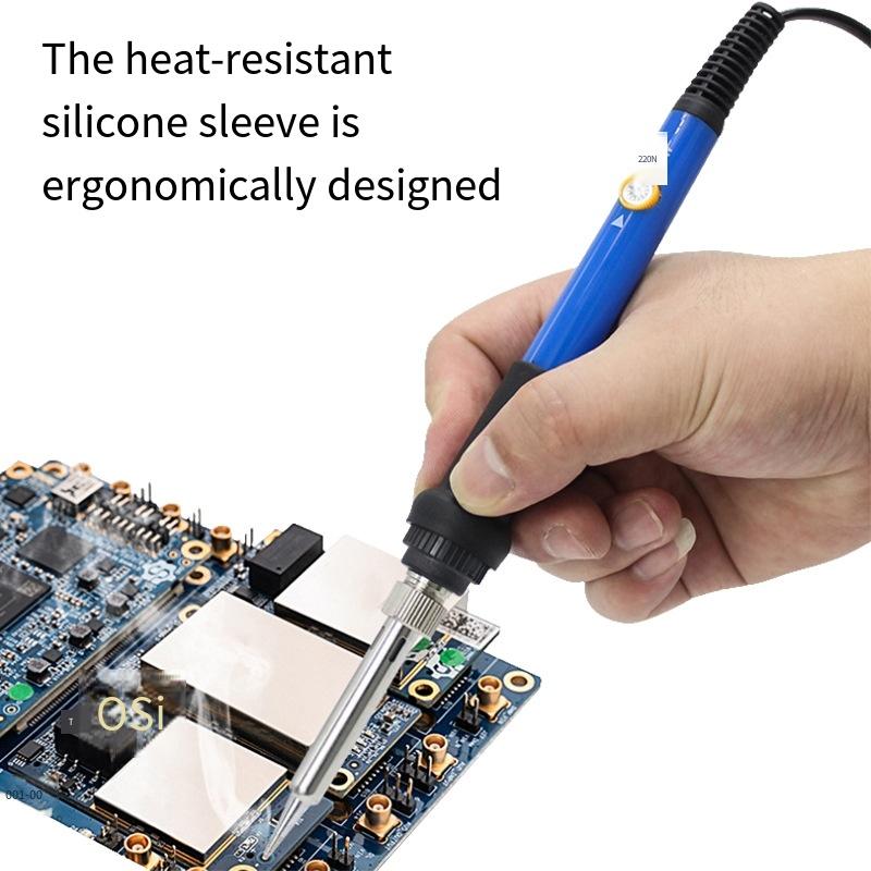 1 buc Fier de lipit electric cu control al temperaturii Albastru Casnic Mic Set fier de lipit electric cu control al temperaturii