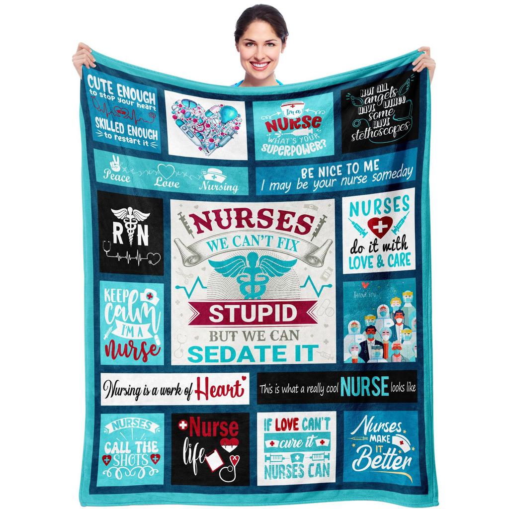 Tribute Doctor Nurse Blanket Flannel Printed Blanket Four Seasons Universal Family Leisure Sofa Blanket
