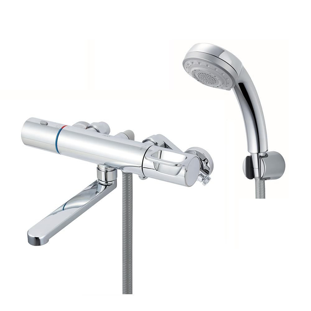 LIXIL Bathroom Faucet with Thermostat Plated Cold Mixer INAX RBF-916N (Plated Handle, Eco-Full Multi-Function Shower) [For Climates] Shower/Bath