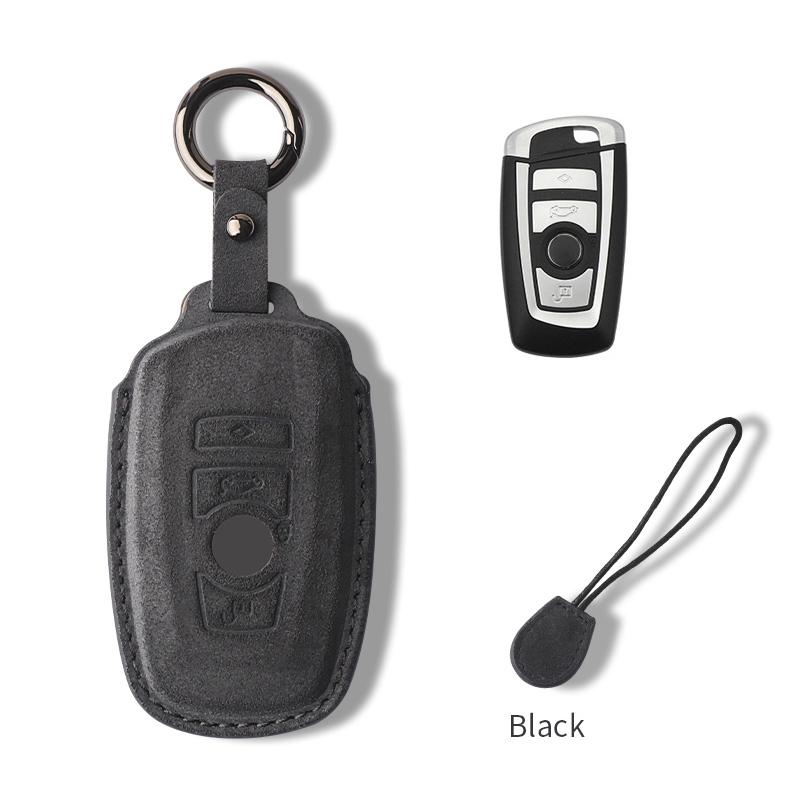Interior Mouldings Suede Car Key Case Cover Protector Shell Fob Accessories For BMW F30 F31 F32 F34 F20 F21 F07 F10 1 3 5 7 Seri