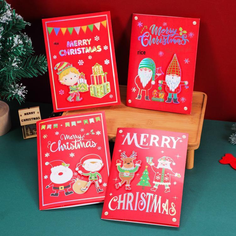 3D Christmas Music Greeting Card - Mini Cartoon Design for Children