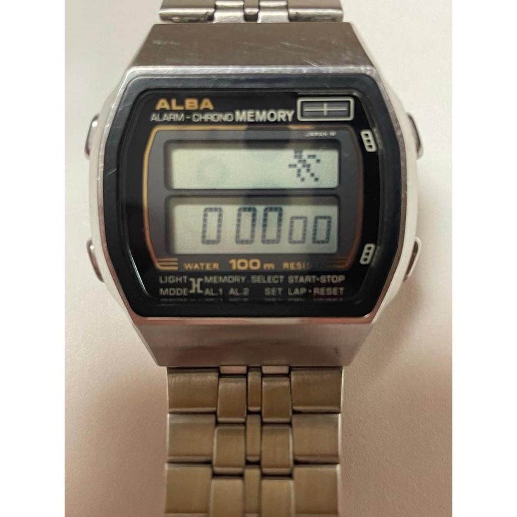 Used ALBA ALARM-CHRONO MEMORY SEIKO Y771-502A