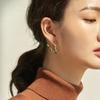 Wave Stone Earrings (Teal)