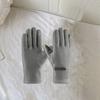 1 par varme vinterhansker Plysjfôr elastisk vindtett kaldt vær fullfinger herre berøringsskjermhansker