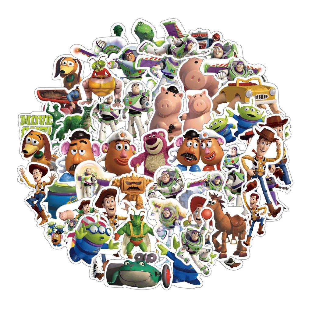 50PCS Toy Story Notebook Set: Children's Diaries, Drawing Paper, Stickers, Scooter Anti-Slip Mats