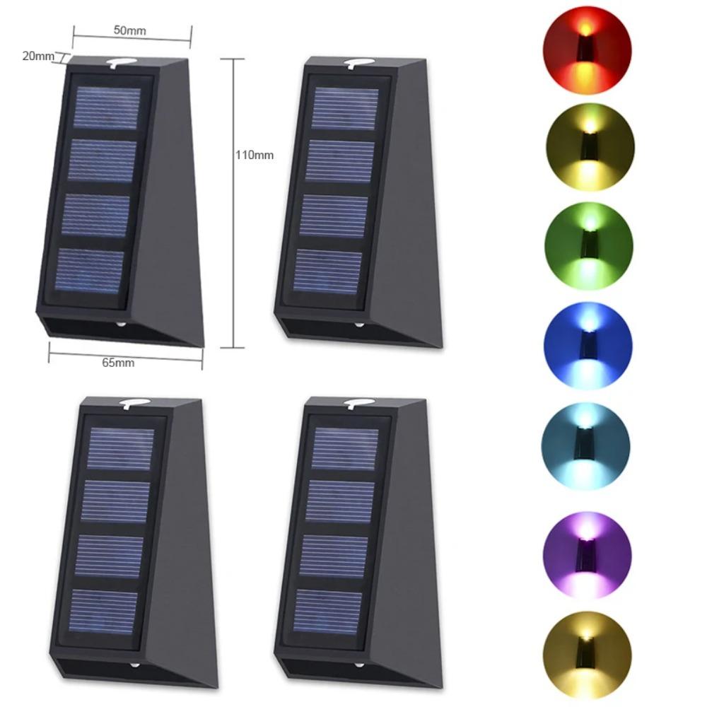 Decoration Solar wall lamp Led solar lights RGB Color Changing Waterproof Wall Lamp Solar Lighting For Walkway Fence Stairs