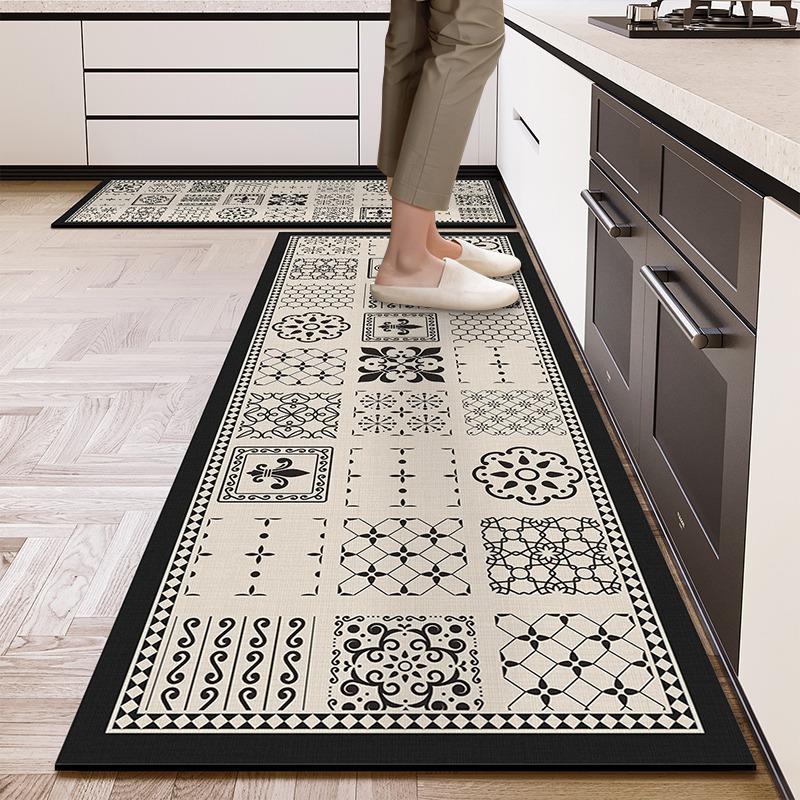 Kitchen Floor Mat Waterproof Non-slip Oil-proof Carpet Minimalist Geometry Rug Long Size Home Decor Foot Mats  Alfombra