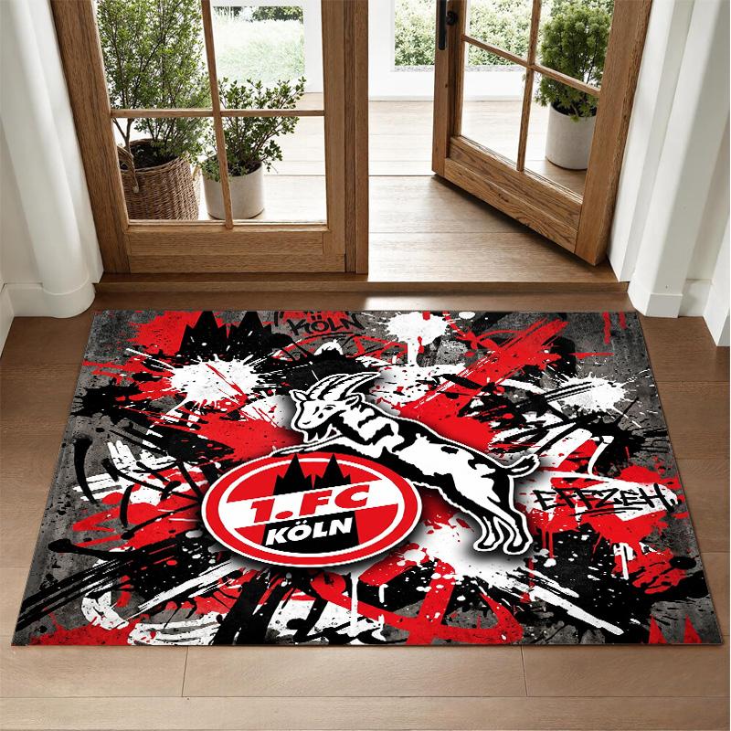 FC Köln Design Crystal Velvet Rug Soft Decorative Mat for Bedroom Entrance