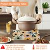 Retro Daisy Flower Placemats Set of 6,Dinner Table Mats Non-Slip Washable Mats for Kitchen Dinner Party Tablemat 12x18Inch