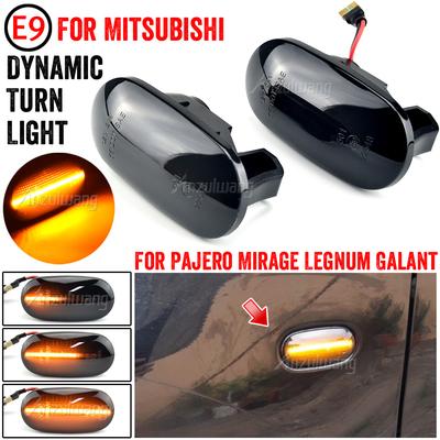 Pair Dynamic LED Side Marker Lights For Mitsubishi Lancer Pajero Mirag Galant 1998-2005 Side Repeater Turn Signal Blinker