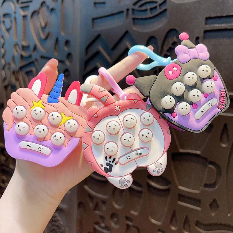 Mini Handheld Whack-a-Mole Spiel: Kinder Geschwindigkeitsreaktionstraining Schlüsselanhänger