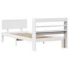 Bed Frame with Headboard Without Mattress White 90x200 Cm