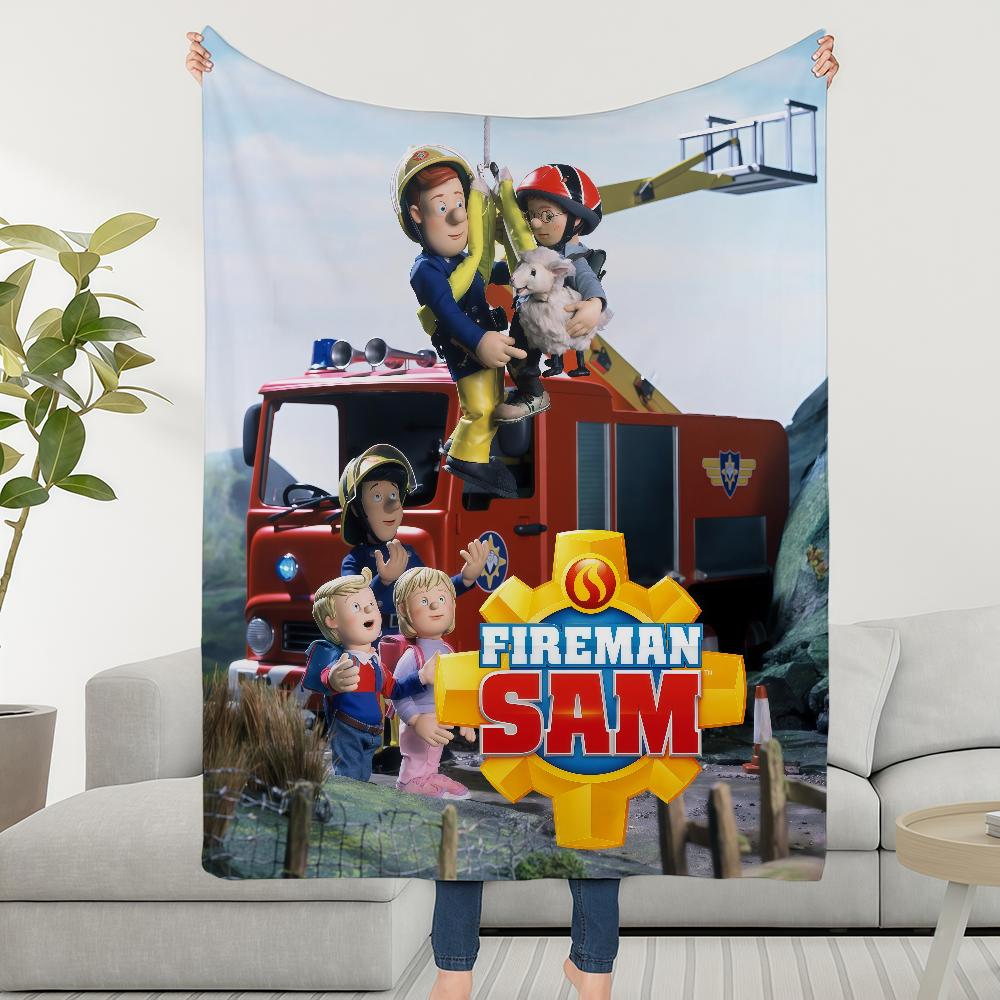 Blanket Throw Super Cosy Plush F-FiremanS Living Room Cartoon S-SamS Sofa Couch Childish Birthday Gifts