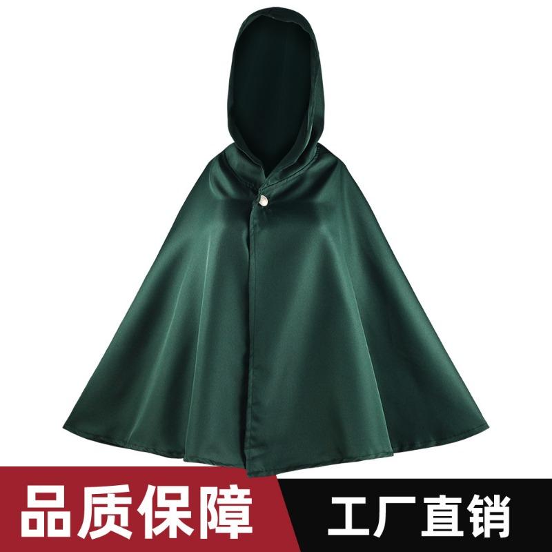 

Хэллоуин Атака Титанов Разведкорпус Крылья Свободы Капитанский Плащ Плащ Косплей Аниме Костюм L size - height 174-185CM] зелёный