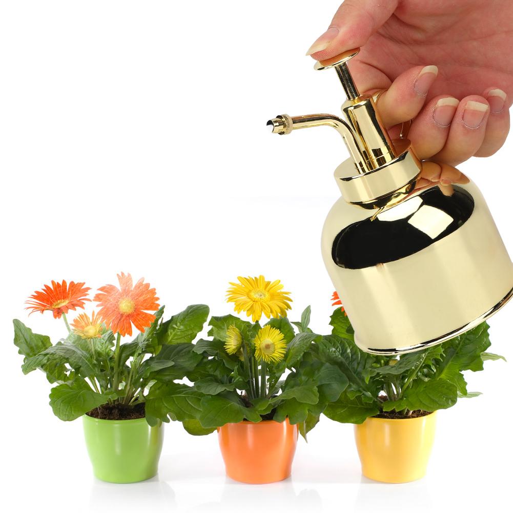 Ręczny Ciśnieniowy Ze Stali Nierdzewnej Kwiatek Roślina Konewka Butelka z Rozpylaczem Ogród Opryskiwacz Zamgławiający