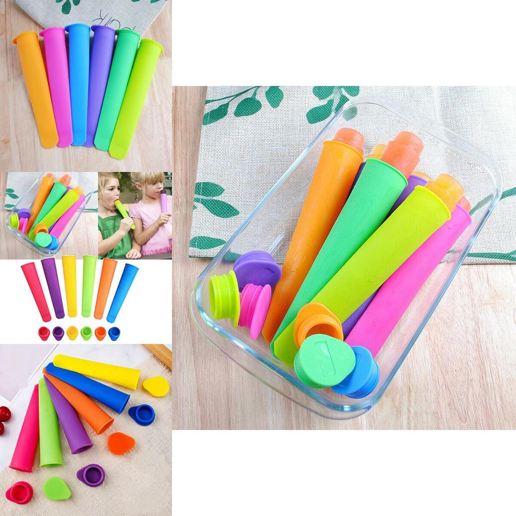 Vibrant Silicone Push Up Frozen Stick Molds For Healthy Ice Cream And Yogurt Pops