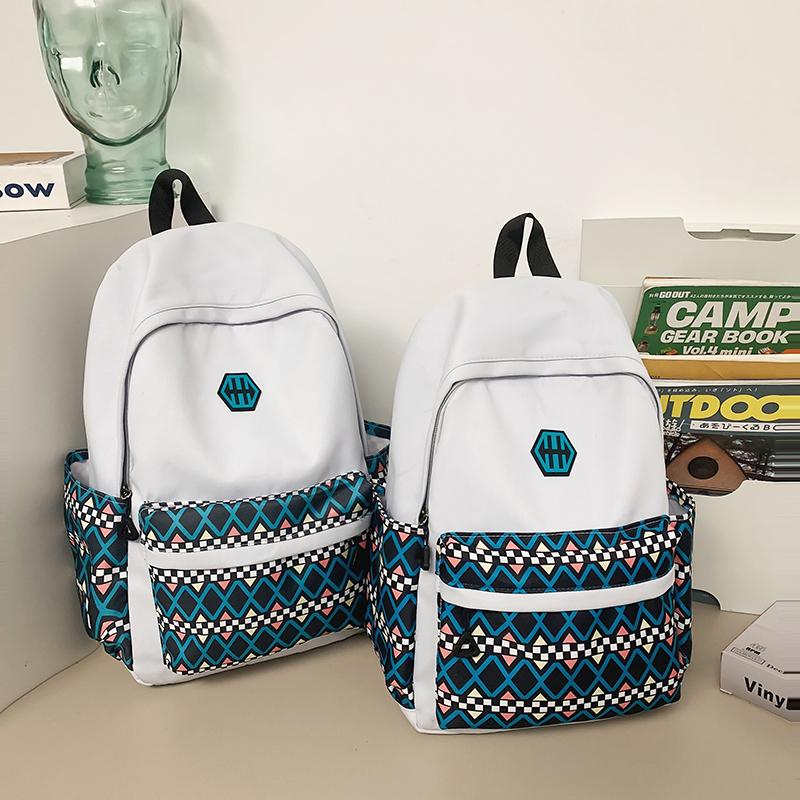 Men Waterproof Backpack Women Printed Travel Backpack Large Capacity Student School Bag