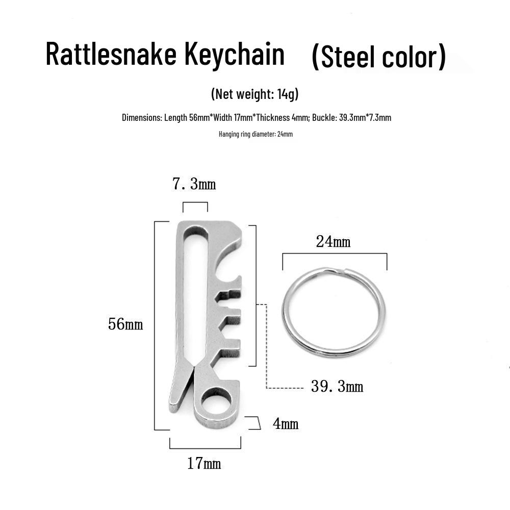 Rattlesnake Clip: EDC Tool with Keyring, Wallet Bill Clip, Carabiner, Quick Release Outdoor Gear.