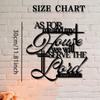 2D Religious Metal Wall Art Christian Cross Handwritten Font Personalized Home Decor Gift
