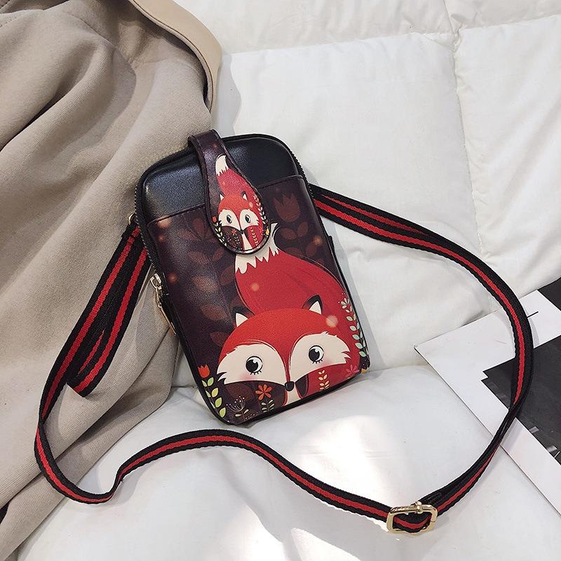 Новая модная персонализированная мультяшная маленькая квадратная сумка с принтом, уличная сумка, милая женская наплечная сумка-мессенджер