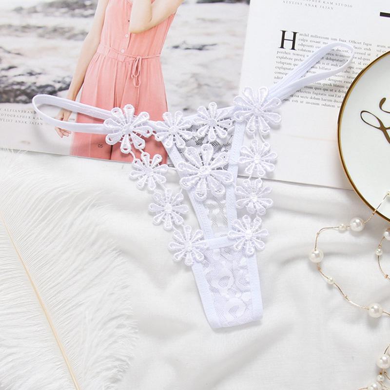 Damen-String mit Stickerei, ausgehöhlter Tanga, sexy Höschen mit niedriger Taille, 65