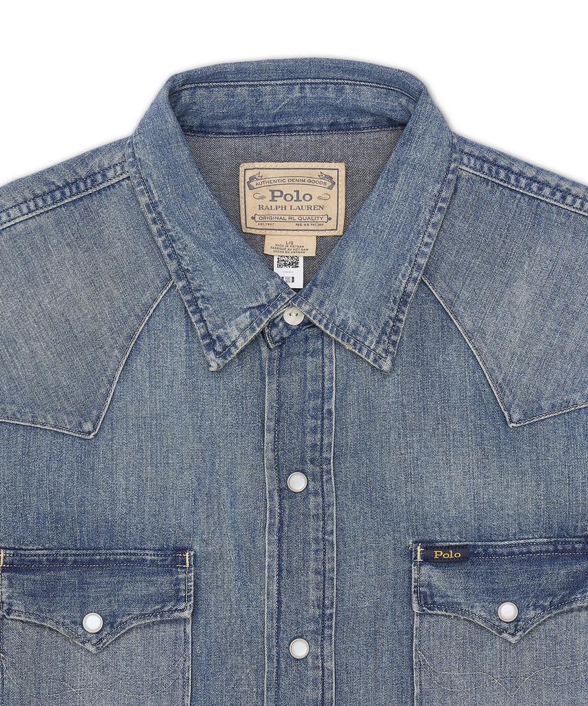 POLO RALPH LAUREN Slub Denim Western Shirt - Blue