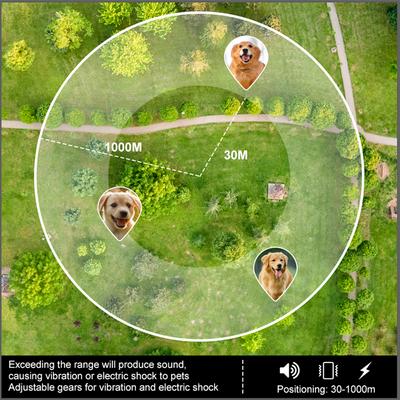 GPS Drahtloser Hundezaun Elektrischer Verstellbarer Hundewestenzaun mit 3 Trainingsmodi Wiederaufladbares Haustier