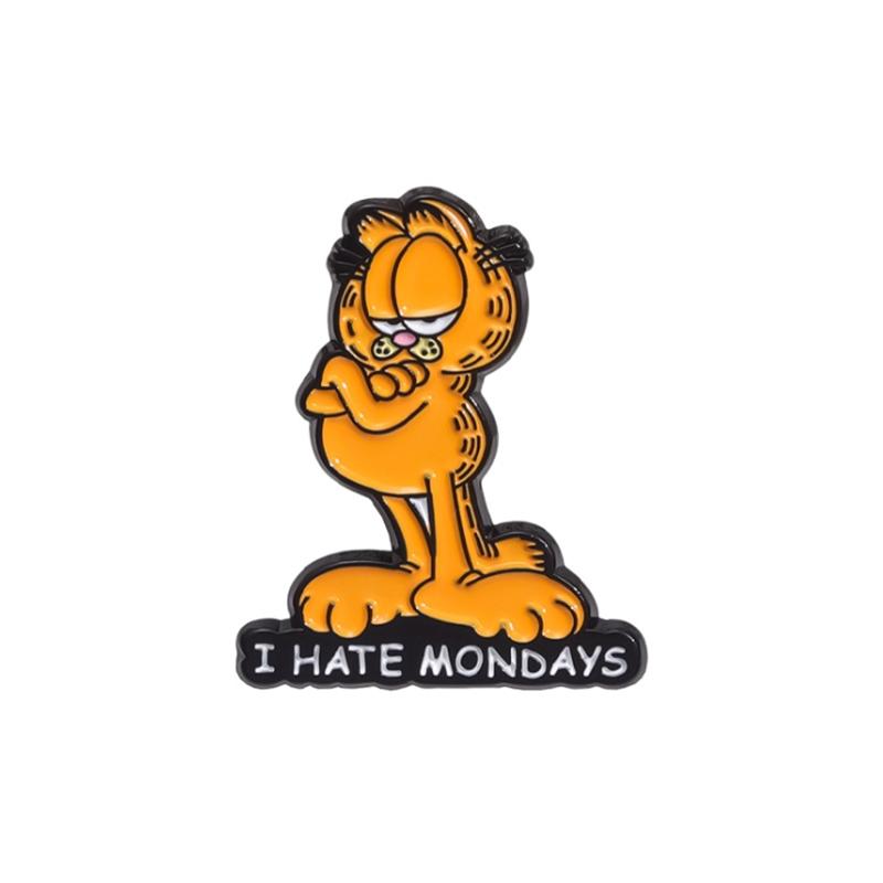 

Yellow Garfield Brooch Fashion Films and Television Products Cartoon Animation Badge Metal Pin Cute Clothing Badge Zhn 1880