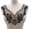 Water-soluble Lace Collar, Gold Thread Collar, Net Bottom Embroidery Corsage DIY Lace Accessories, Black and Gold.