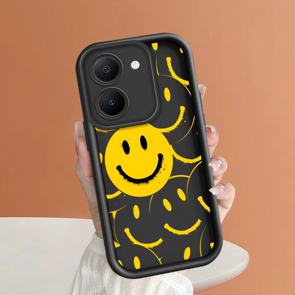 Soft Silicone Square Ladders Cartoon Pattern Full Cover Camera Protection Shockproof Case for iPhone Infinix Tecno Vivo