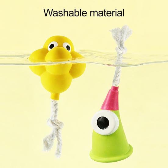 Pet Toy Soft Latex Material Sound Design Interactive Puppy Chew Toy Cartoon Design Teeth Oral Health Safe Chew Toy