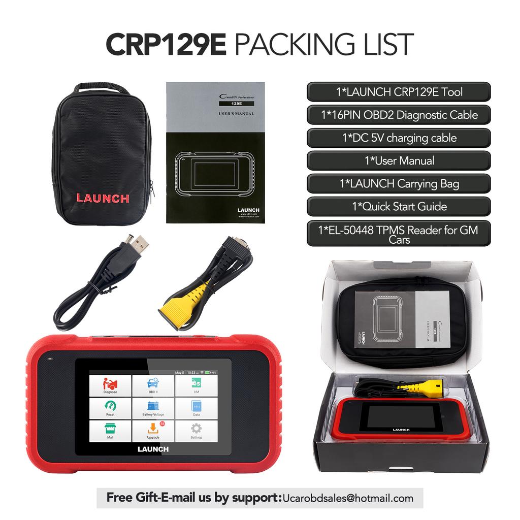 [Clearance sale] LAUNCH X431 CRP123 CRP123 E OBD2 Scanner ABS/SRS/Transmission/Engine Systems Diagnose Tool Lifetime Free Update