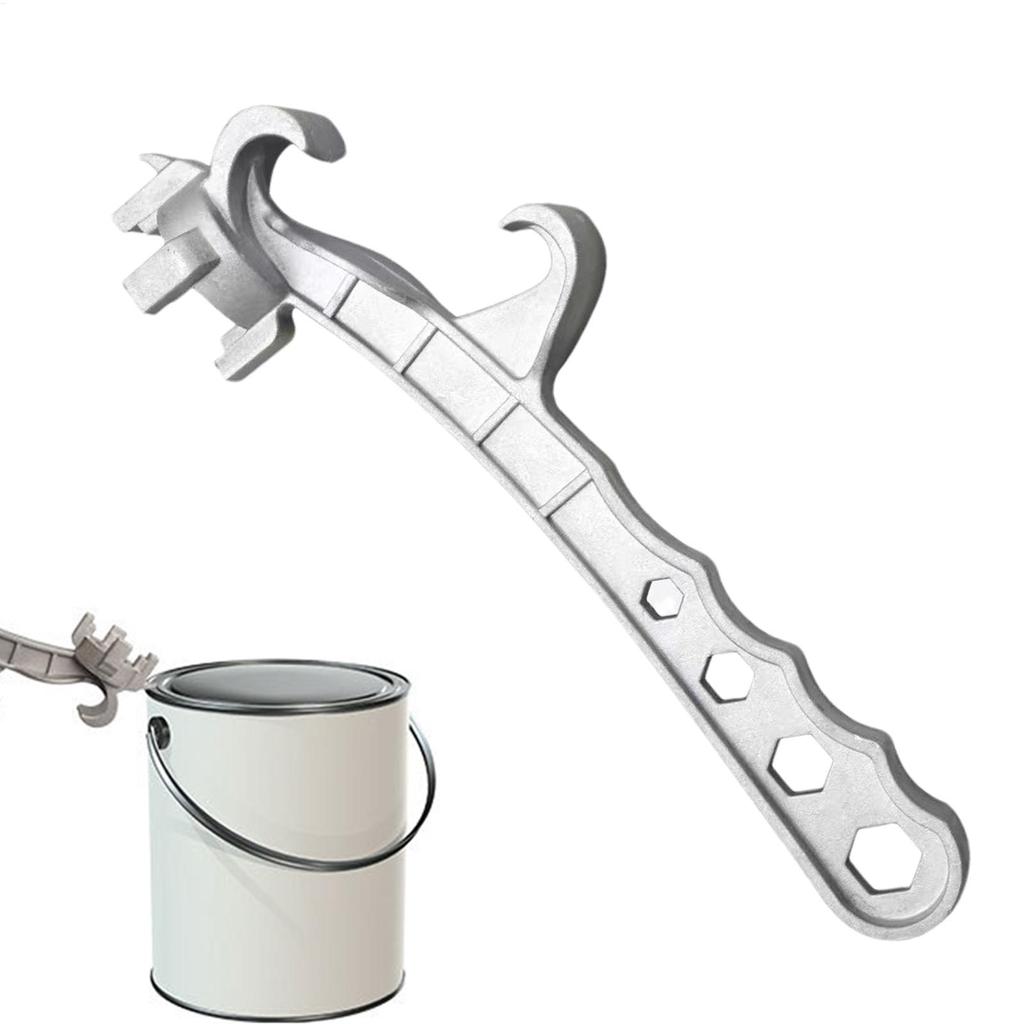 Multifunctional Bucket Opener Tool Ergonomic Pail Lid Wrench & Can Opener for Home Industrial Use, Heavy-Duty Metal Lid Remover