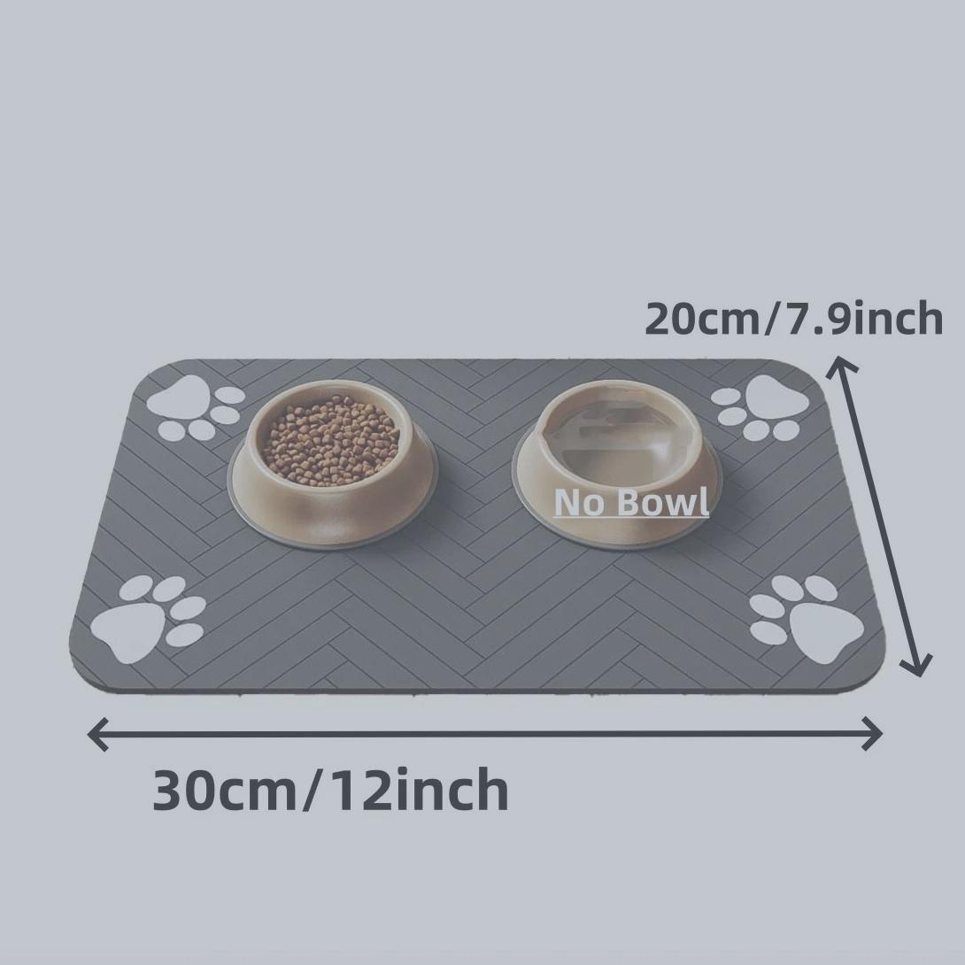 

Little Kitten Dog bsorbent Pet Feeding Mat, Waterproof Placemat for Dog & Cat Food & Water Bowls, Quick-Dry Rubber Backing