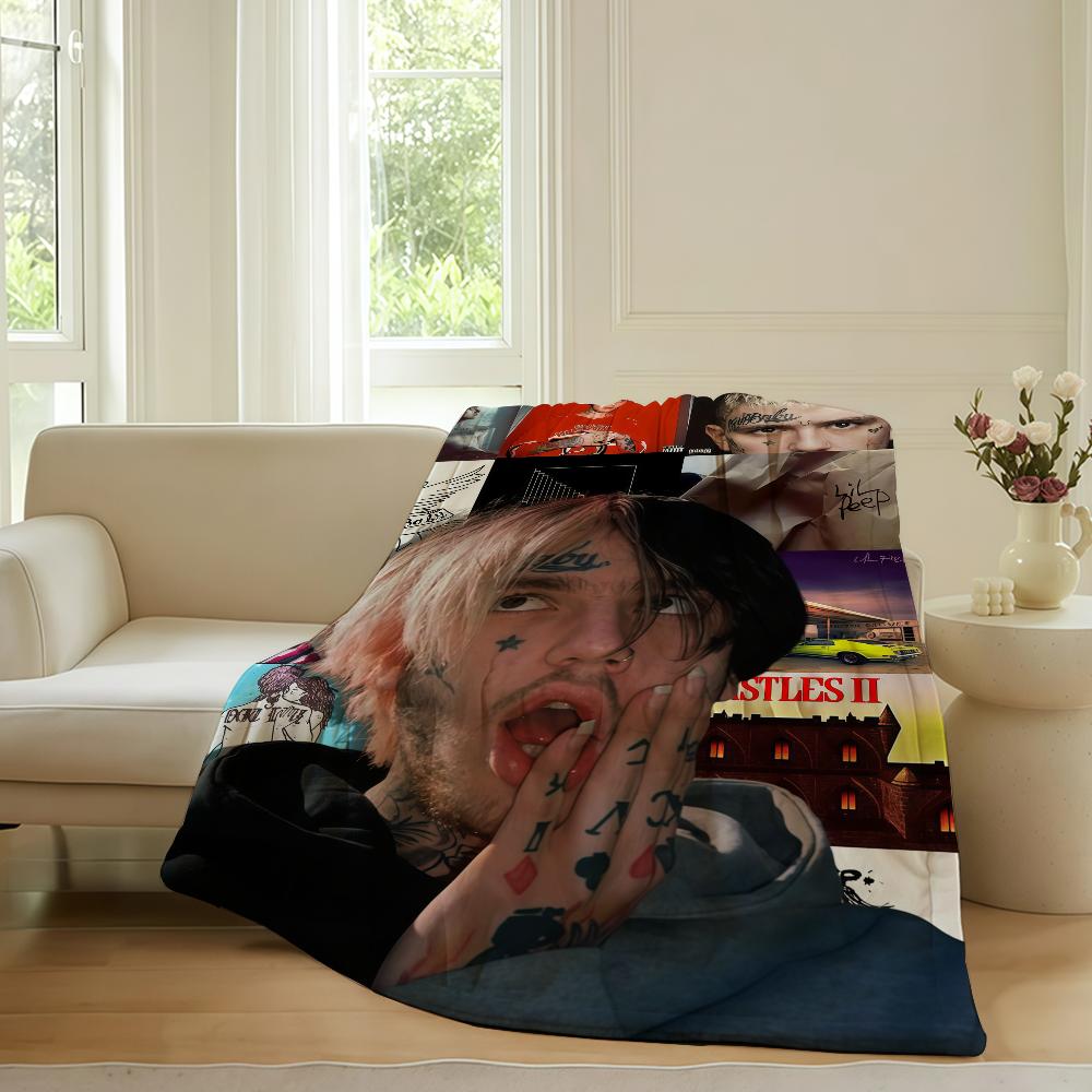 American rapper Lil Peeps Blanket For Sofa Office Bed Plane Travel Sleep Read Relax Camping Soft And Warm