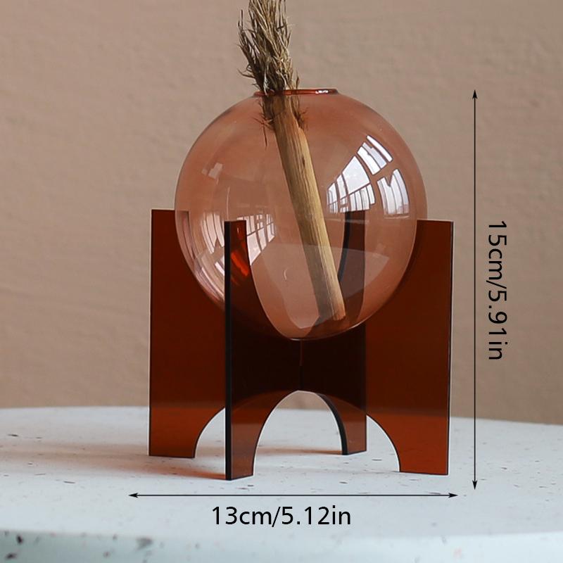 

1 набор геометрических акриловых ваз, современная пластиковая ваза, скандинавская гидропонная цветочная утварь, прозрачная шарообразная цветочная ваза, 13 красочных стилей