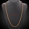 Fine Noble 18-24Inch 45-60cm 18K Gold 4mm Round Rope Chain Necklace for Women Man Fashion Wedding Party Charm Jewelry