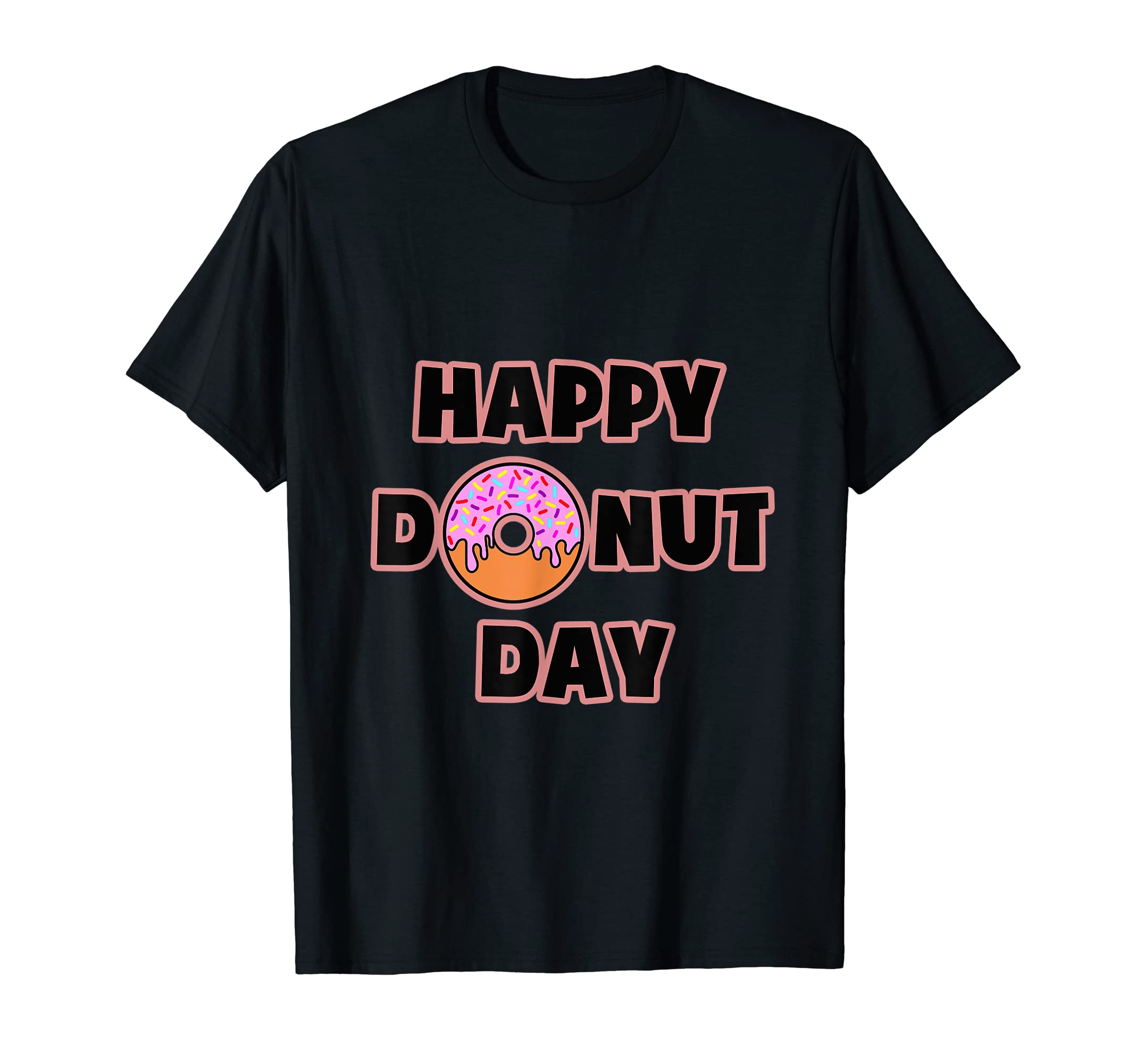 

Donut design for both men and women Happy Donut Day - T-shirt чёрный