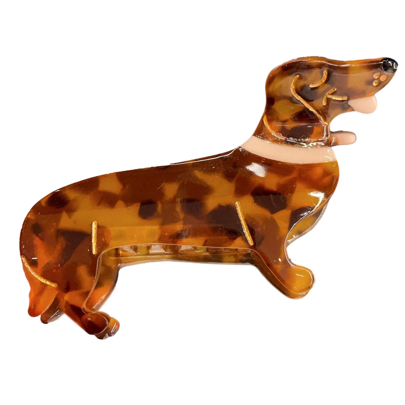 

Пластиковый зажим для волос в форме таксы, аксессуары для волос для женщин и девочек, для фестивальной фотографии, для высокого хвоста, противоскользящие заколки A