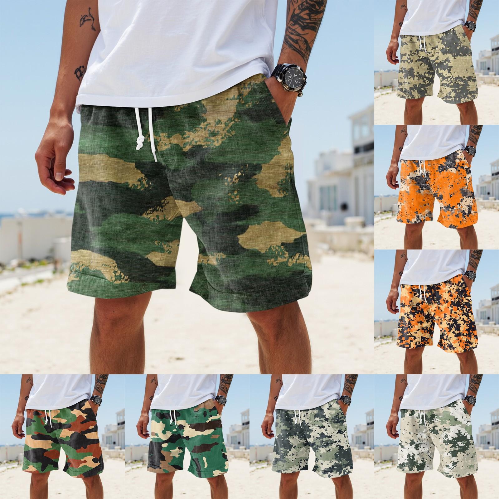 

Чоловічі літні великі повсякденні спортивні штани пляжні шорти XL шафрановий