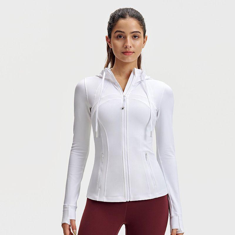 

Одежда для йоги Lu Same для женщин 2025 Новое поступление Толстовки Облегающий крой Утягивающие Топы на молнии Быстросохнущая одежда для фитнеса Спортивная верхняя одежда White 10/XL