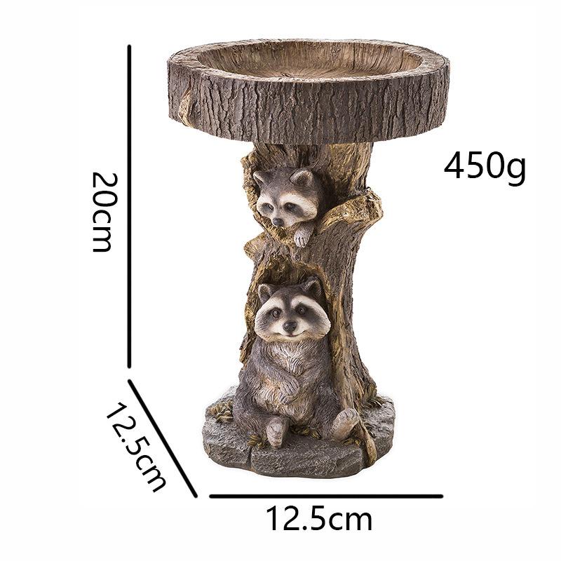 Garden Animal Resin Feeder, Hummingbird Bathtub, Outdoor Decoration, Decorative Sculpture, Crafts