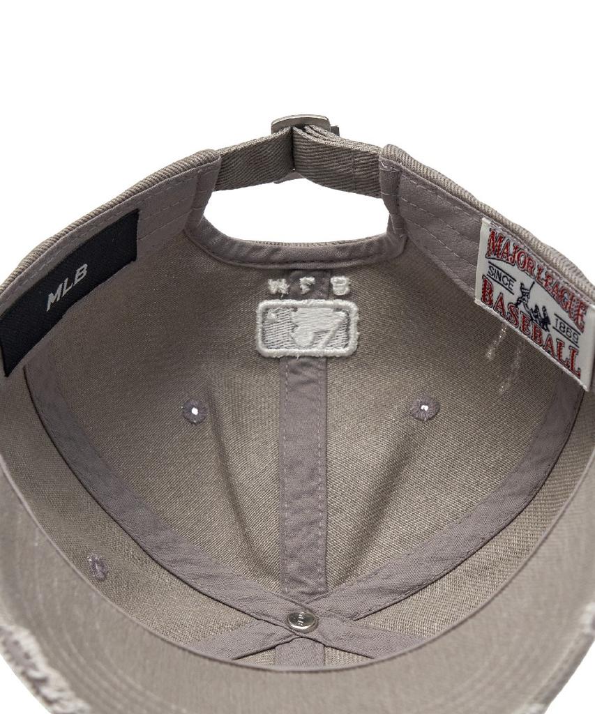 Emelbi Damaged Washed Unstructured Ball Cap La (Grey)
