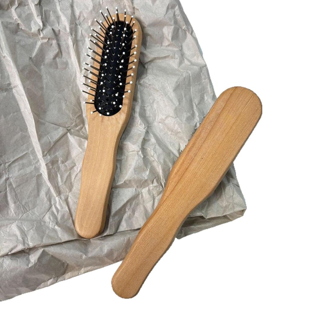 Steel Needle Wooden Air Cushion Massage Comb for Hairdressing and Travel